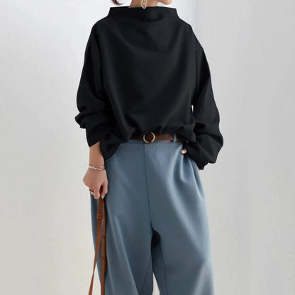 Women's Oversized Mock Neck Jumper
