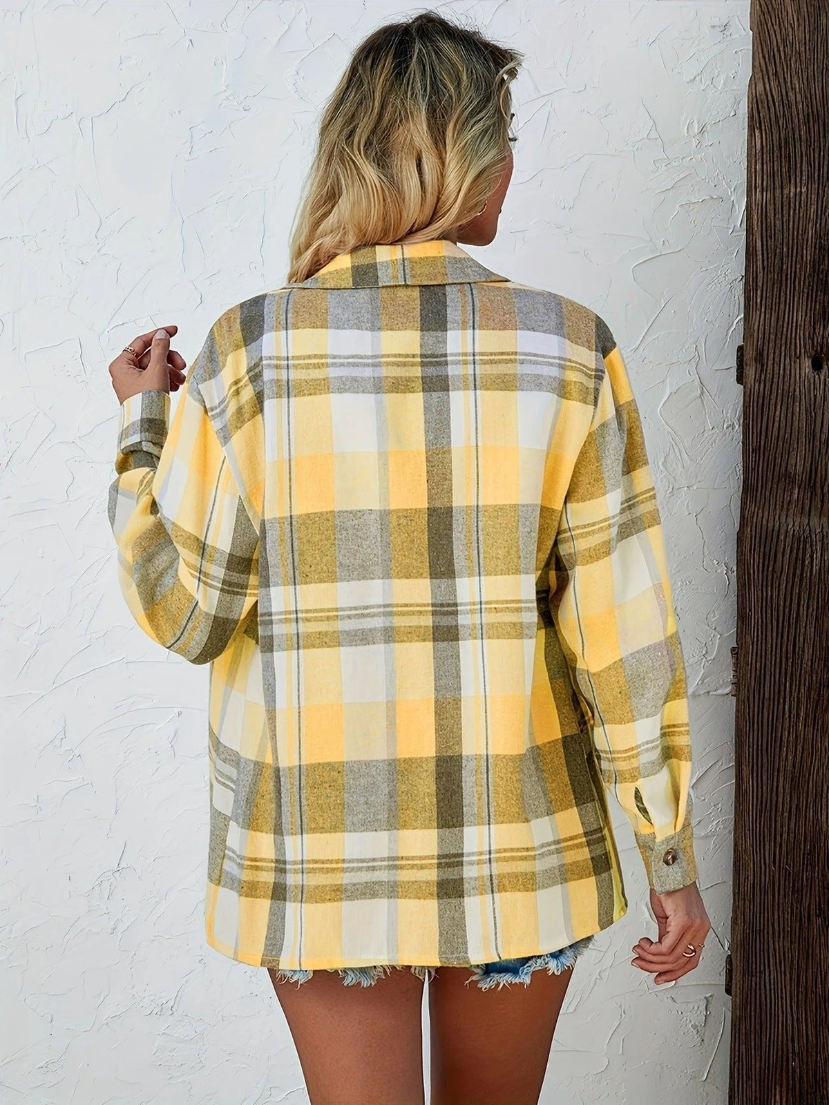Women's Oversized Plaid Flannel Jacket