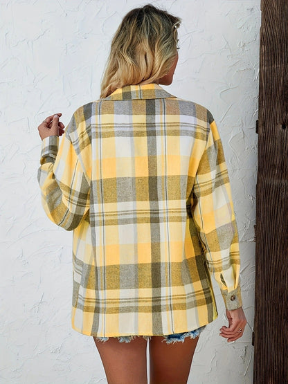 Women's Oversized Plaid Flannel Jacket