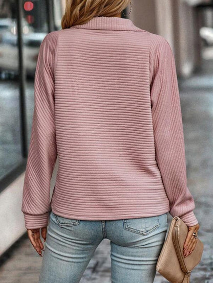 Women's Ribbed Quarter-Zip Sweater