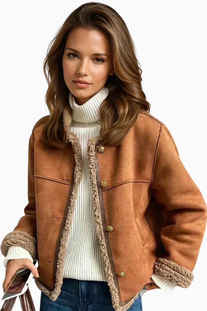Women's Relaxed Faux Shearling Jacket