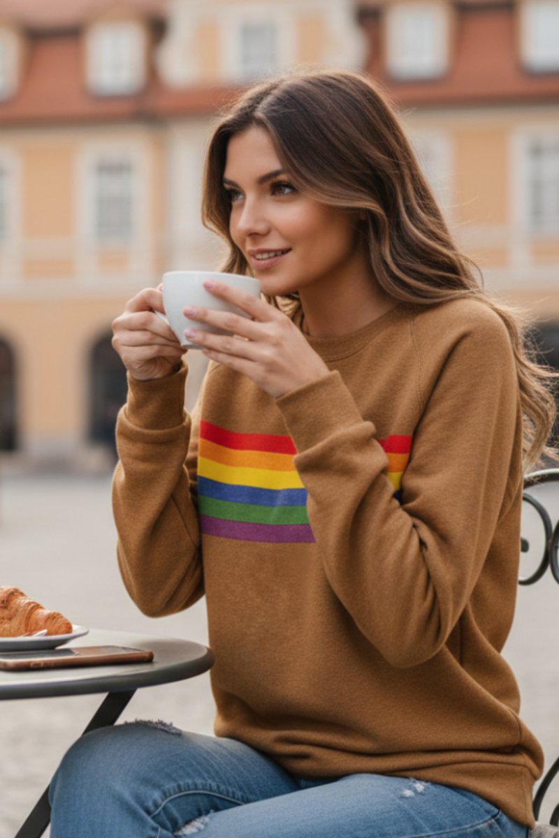 Women's Rainbow Stripe Jumper