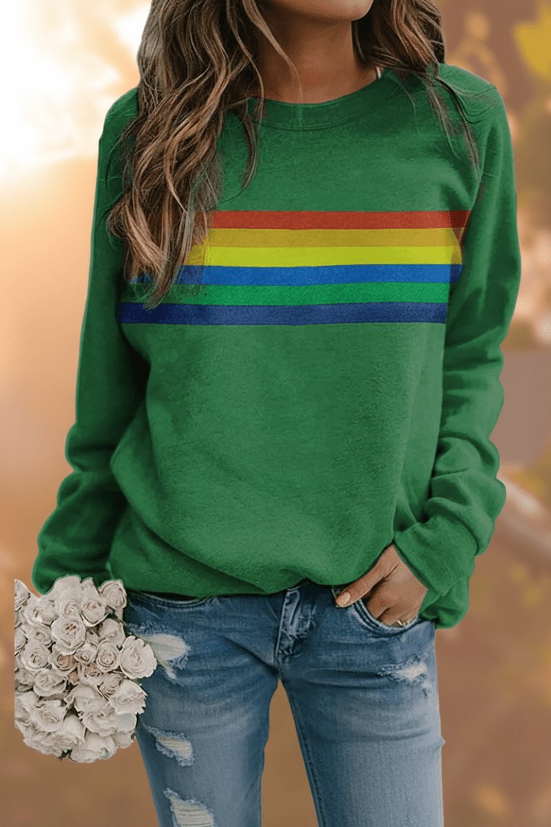 Women's Rainbow Stripe Jumper