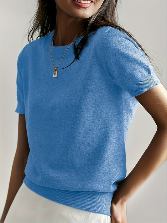 Women's Short Sleeve Knit Top