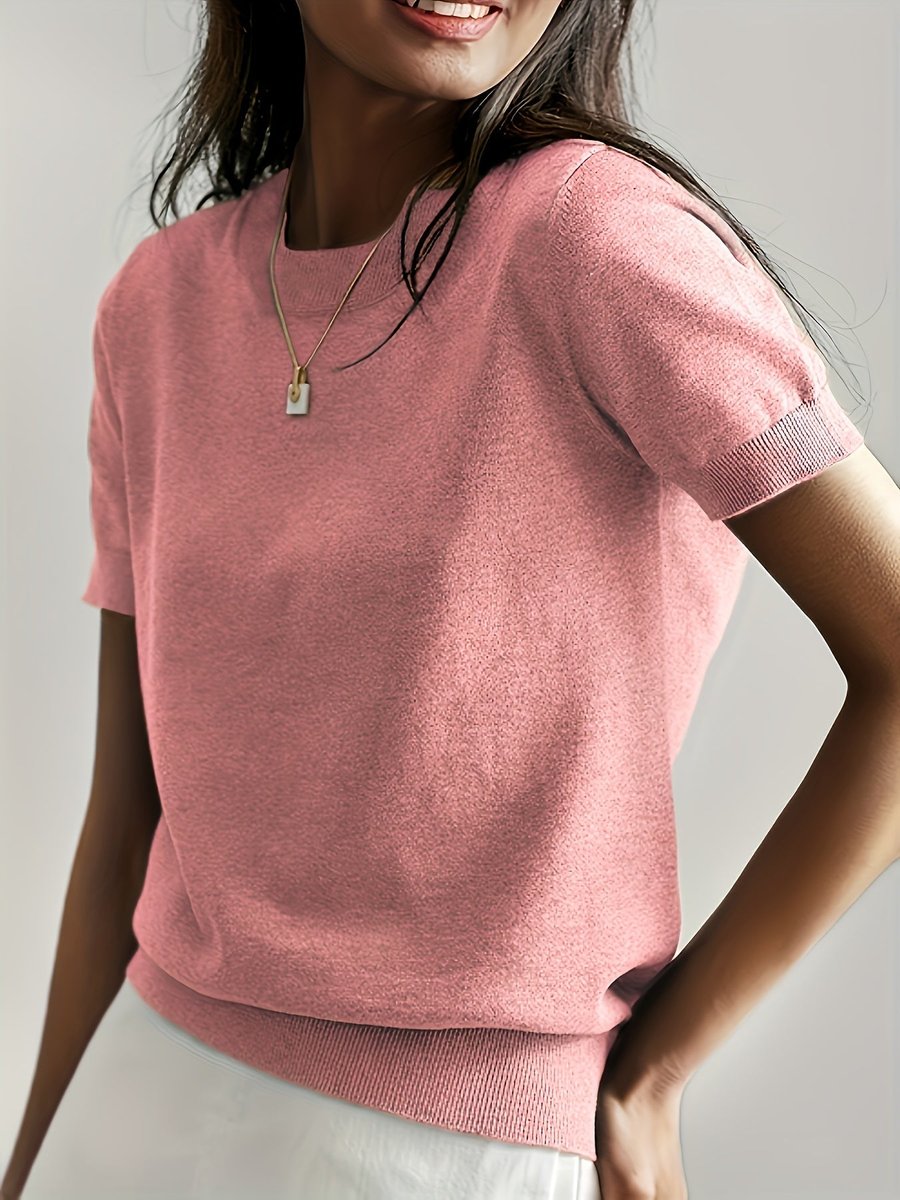 Women's Short Sleeve Knit Top