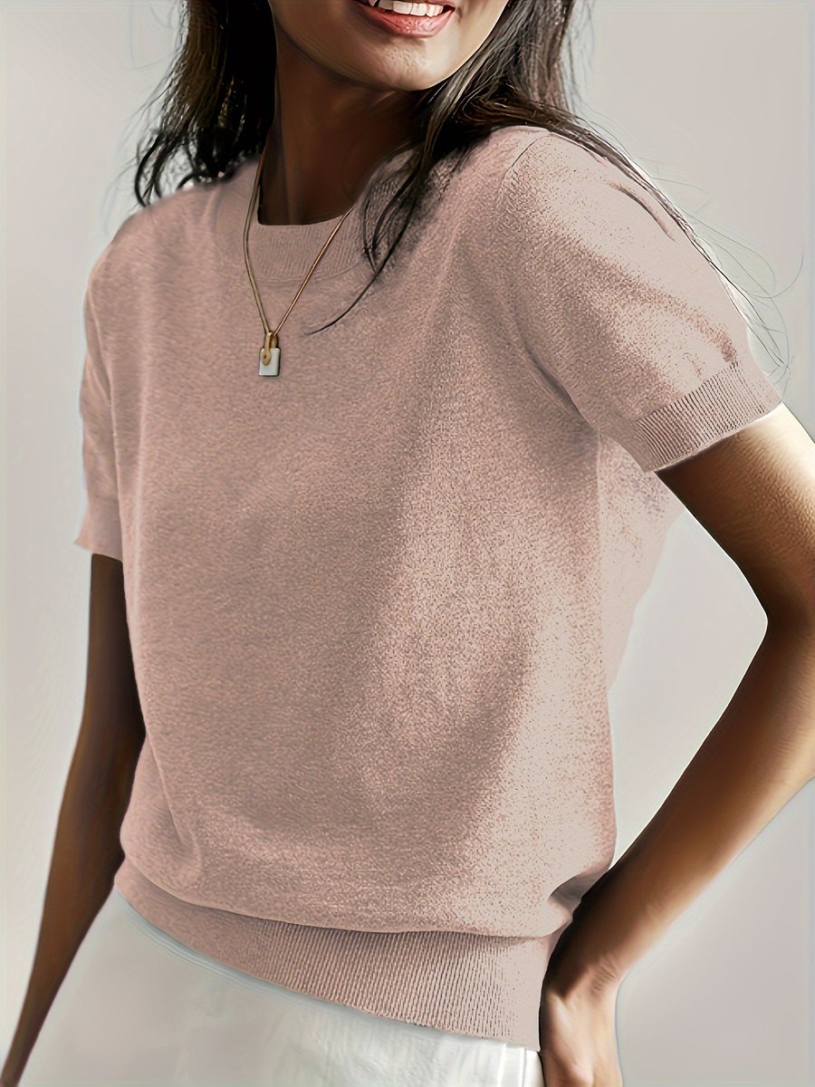 Women's Short Sleeve Knit Top