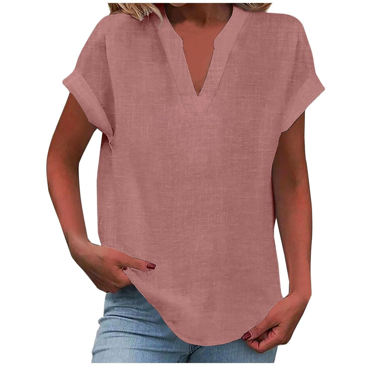 Women's V-Neck Relaxed Blouse