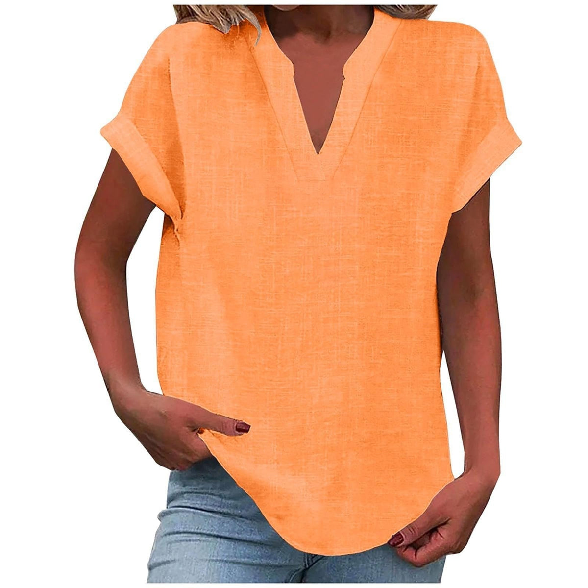 Women's V-Neck Relaxed Blouse