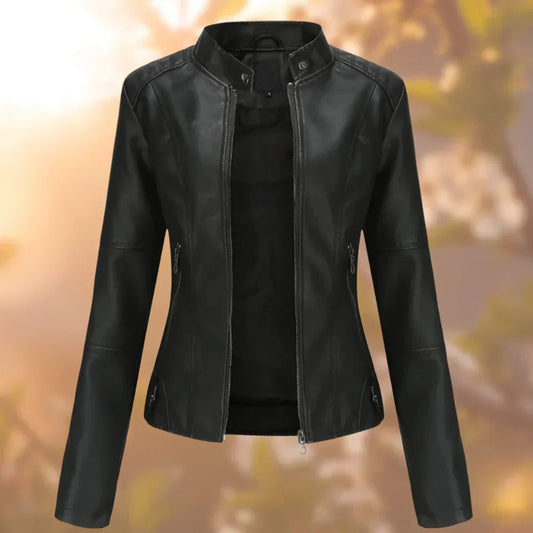 Women's Zip-Up Faux Leather Jacket