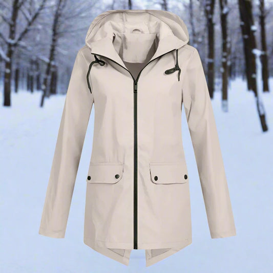 Women's Waterproof Hooded Longline Jacket